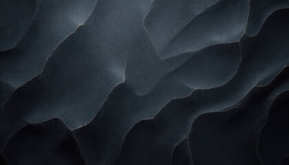 Poster - Dark textured leather surface with organic wave patterns