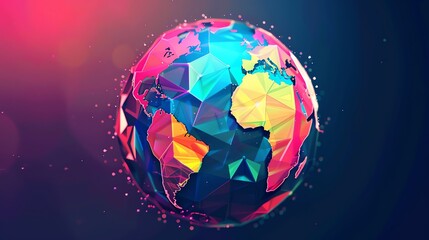 Poster - A colorful, abstract rendering of the Earth.