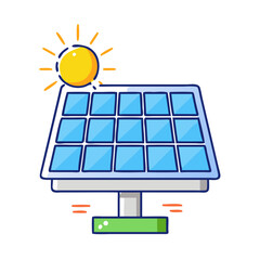 Wall Mural - solar panel icon, solar panel vector illustration-simple illustration of solar panel, perfect for solar panel logos and icons