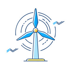 Wall Mural - wind turbine icon, wind turbine vector illustration-simple illustration of wind turbine, perfect for wind turbine logos and icons