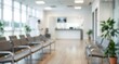 © Rhony - Blurred waiting room for patients with doctor appointment in modern health clinic in private practice hospital.