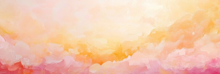 Leinwandbilder - Beautiful abstract sunset with warm peach and pink hues in a serene artistic style for relaxing atmospheres. Generative AI