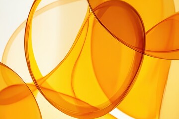 Poster - Abstract orange shapes create flowing patterns against a light background showcasing dynamic design elements and textures. Generative AI