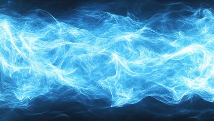 Poster - Abstract Blue Energy Flows Dynamically Across the Screen, Creating a Stunning Visual Masterpiece of Light and Motion