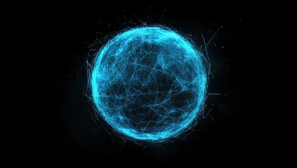 Aufkleber - Exploring the Digital Sphere: Network Connections Visualized in Stunning 3D Animation