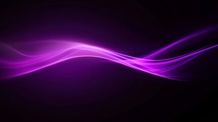 Aufkleber - Abstract dark purple background with flowing wave curves and glowing light accents, creating a dynamic smooth aesthetic. The design captures fluidity, elegance, modern style with vibrant purple hues