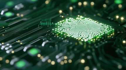Poster - Abstract Digital Concept of Artificial Intelligence Circuit Board Technology