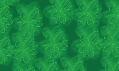 Poster - Green flower background design 