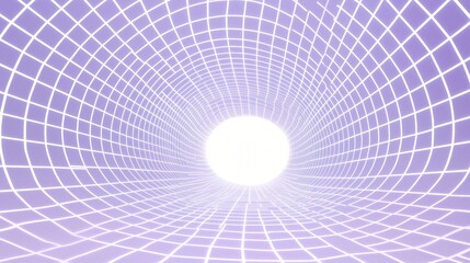 Canvas Print - Abstract light tunnel, grid pattern, futuristic background, digital art