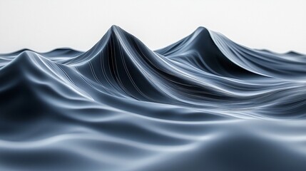 Wall Mural - Abstract Dark Grey Mountains, Waves, Background