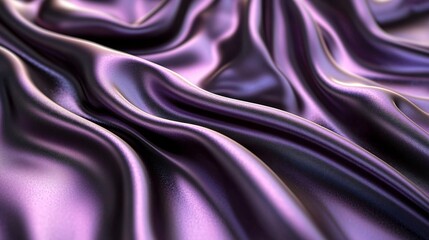 Sticker - Luxurious purple silk fabric folds, elegant drape, smooth texture, background for design