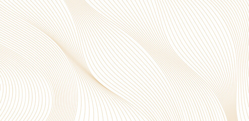 Leinwandbilder -  Luxury golden thin lines of gradient waves 