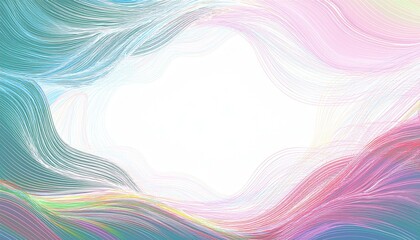 Wall Mural - frame border of curved lines wave pattern abstract background with copy space