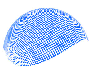 Aufkleber - blue dots on white background
