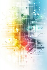 Poster - abstract technology background with vibrant colors