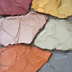 Poster - Discovering the beauty of colored cement textures in a contemporary artistic display
