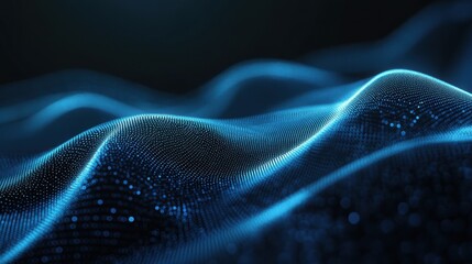 Poster - abstract technology background. waving particle background. design template for brochures, flyers, m