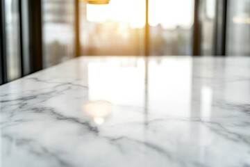 Aufkleber - Elegant granite surface with exquisite specks and shining finish in a modern urban setting at sunset