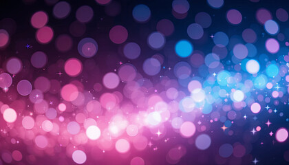 Poster - Soft circles of light blend into each other, creating a magical backdrop filled with shades of pink, blue, and purple. This captivating display evokes feelings of wonder and tranquility