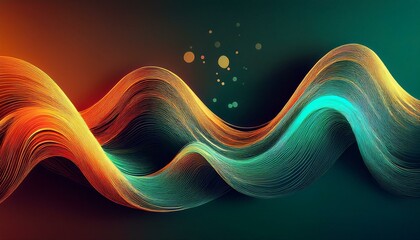 Wall Mural - abstract waveform