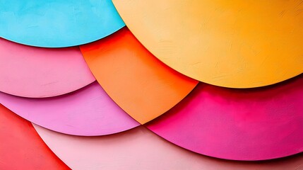 Aufkleber - Colorful overlapping circles, abstract design, texture background, graphic design element