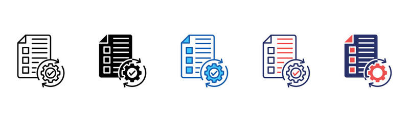 Poster - Execute icon sheet multiple style collection