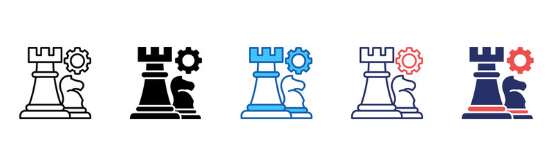 Poster - Strategy icon sheet multiple style collection