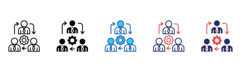 Poster - Teamwork icon sheet multiple style collection