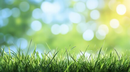 Wall Mural - Spring or summer natural abstract background with grass in the garden