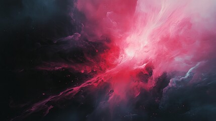 Wall Mural - a space filled with red and black colors