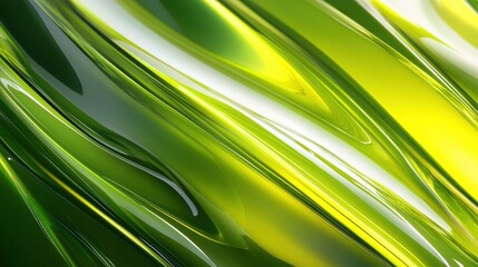 Poster - bright green glossy stripes abstract banner design. vector artistic background