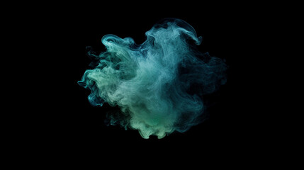 Poster - Vibrant swirls of smoke create a mesmerizing visual dance in dark surroundings