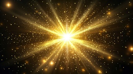 Wall Mural - abstract golden bright light. gold shine burst vector illustration isolated. bright and shine golden