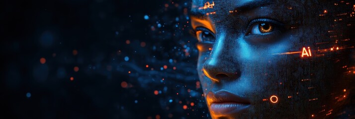 Poster - Exploring the intersection of technology and humanity through a digital abstraction