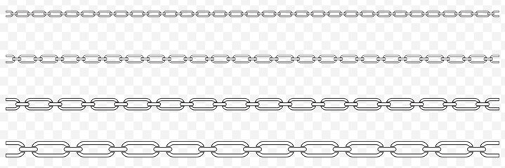 Poster - Chain solid icon. Link Icons in Different Variations. Chain silhouette, Chain svg, Chain vector clipart, Metal chain silhouette, Metal chain svg, Silhouette of chain, Chain vector bundle. EPS 10.