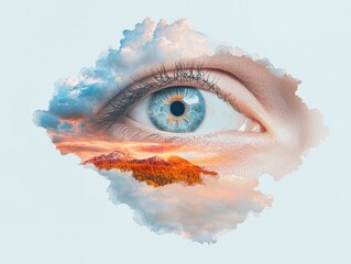 Poster - exploring nature's beauty through a surreal eye landscape artistic expression digital art dreamlike 