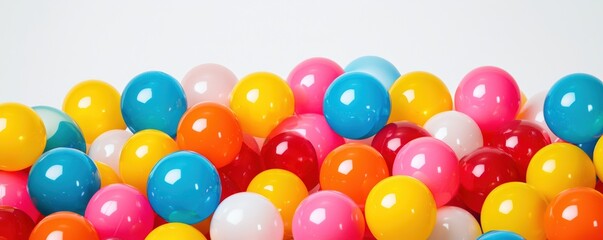 Poster - A vibrant assortment of colorful plastic balls in various sizes, creating a playful and lively scene.