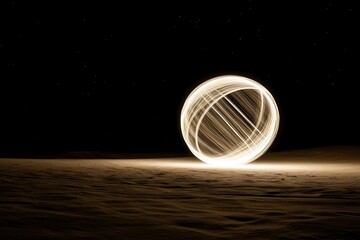 Wall Mural - light painting orb starry night sky
