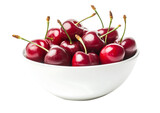 Sweet Cherries in a White Bowl Fresh Summer Fruit