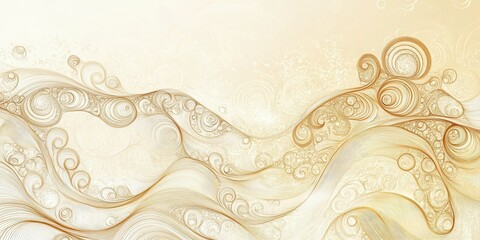 Wall Mural - Elegant swirling patterns create a serene abstract composition