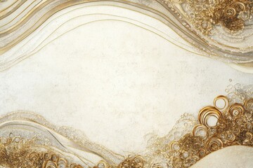 Wall Mural - Elegant abstract design featuring golden curves and shapes