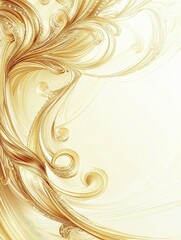 Wall Mural - Golden abstract swirls create a dreamlike background design