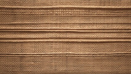 Poster - Close up of natural beige woven burlap texture highlighting a coarse rustic pattern perfect for backgrounds and design elements.