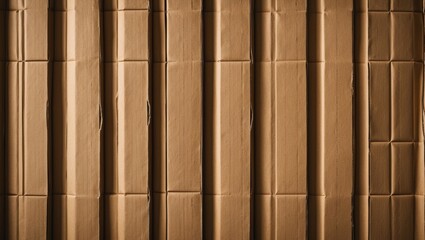 Poster - Vintage brown cardboard texture with sepia stripes creating a rustic backdrop for various design and artistic applications.