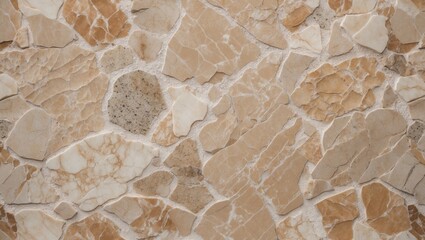 Aufkleber - Beige Marble Texture Background with Natural Breccia Stone Ideal for Wall and Floor Tiles Elegant Polished Surface Design