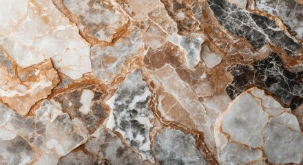 Poster - Elegant marble texture showcasing intricate natural patterns for use in backgrounds or design projects.