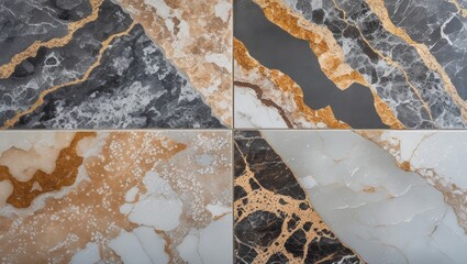 Poster - Elegant Marble Texture Designs for Ceramic Wall and Floor Tiles in Vibrant Colors and Patterns