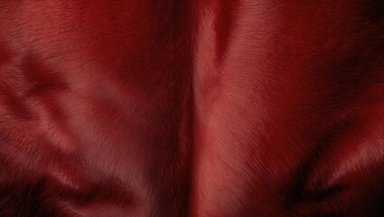 Poster - Scarlet cowhide texture with natural variations showcasing rich red tones and smooth surface ideal for artistic and design applications