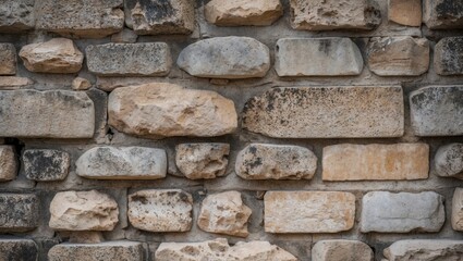 Poster - Textured background of an old stone wall showcasing the natural variations and patterns in the stonework suitable for architectural designs.