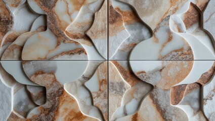 Poster - Elegant marble texture tiles for ceramic wall and floor design in a luxurious interior setting. Perfect for modern home decor.